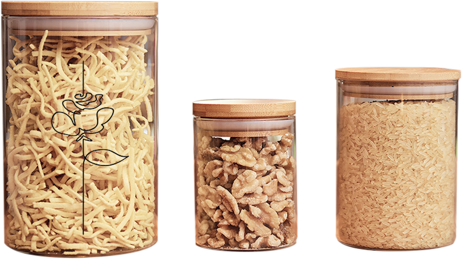 Glasbehälter "Bamboo", 1,6 L